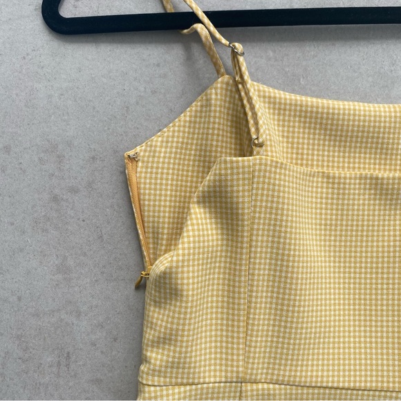 WILFRED YELLOW GINGHAM PRINT DRESS - Picture 6 of 9
